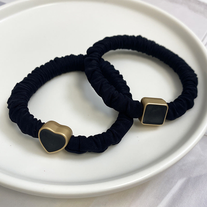 Wholesale Fabric Pleated Hair Bands with High Elasticity and Durable Rubber Band Head Rope